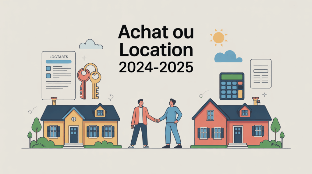 scène achat ou location immobilier 2024-2025, balance décision
