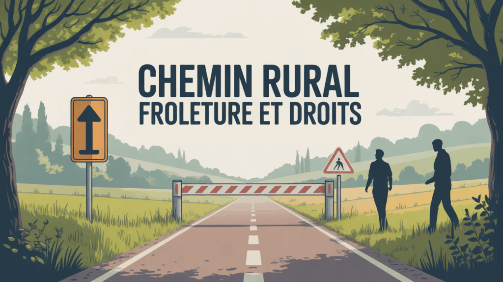 illustration chemin rural fermeture droits