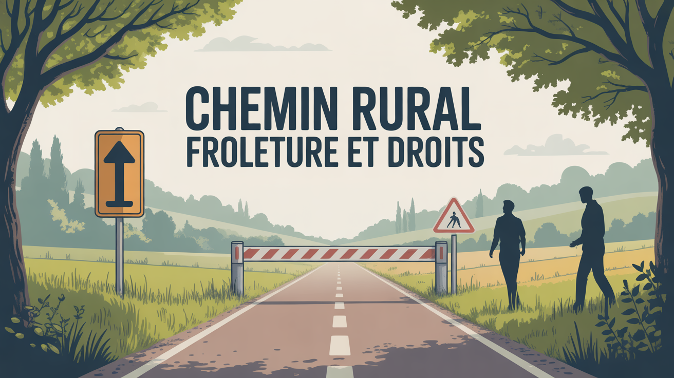 illustration chemin rural fermeture droits