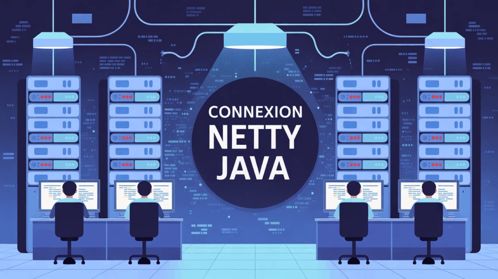 Illustration connexion Netty Java réseau informatique