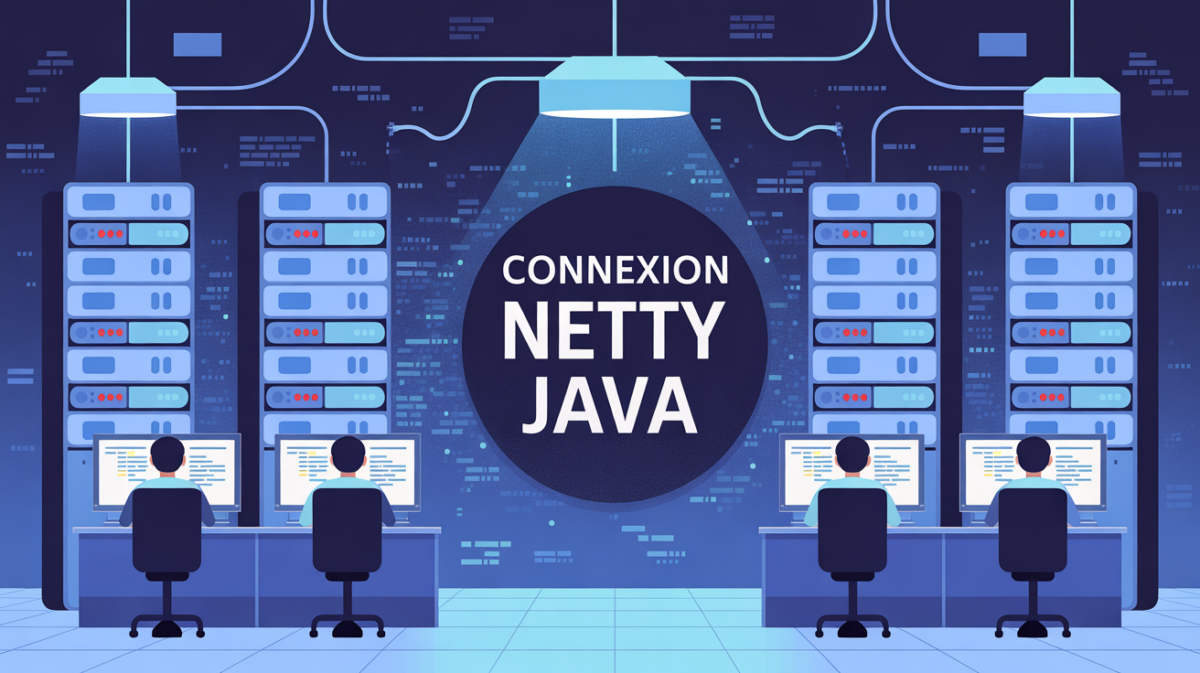 Illustration connexion Netty Java réseau informatique