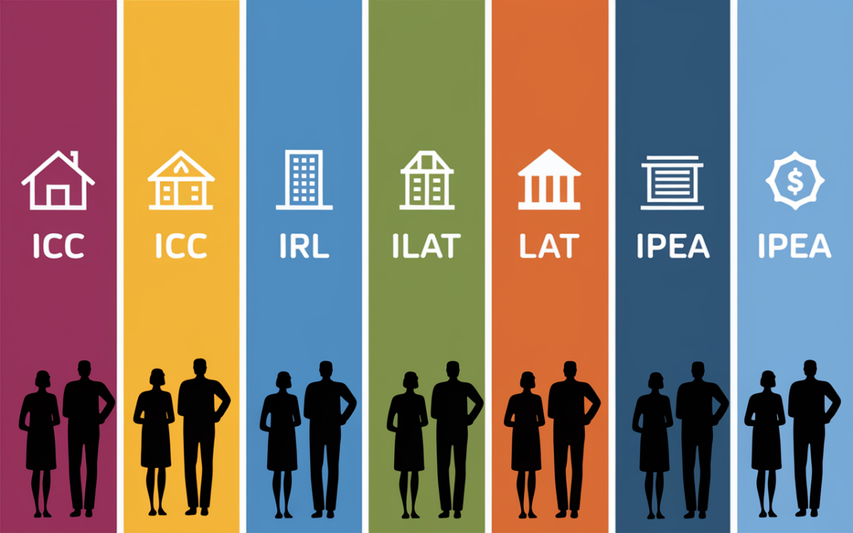 Comparatif ICC IRL ILAT IPEA graphique barres