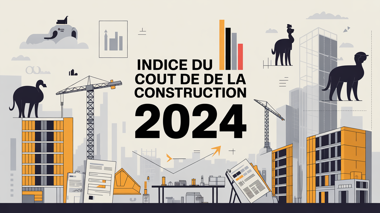 Indice du Cout de la Construction 2024 grue immeuble graphe