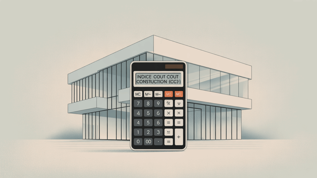 Illustration ICC bâtiment et calculatrice