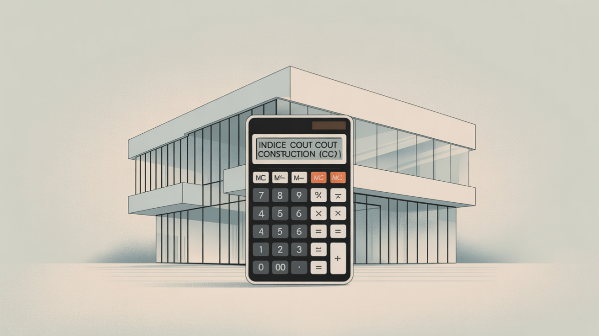 Illustration ICC bâtiment et calculatrice