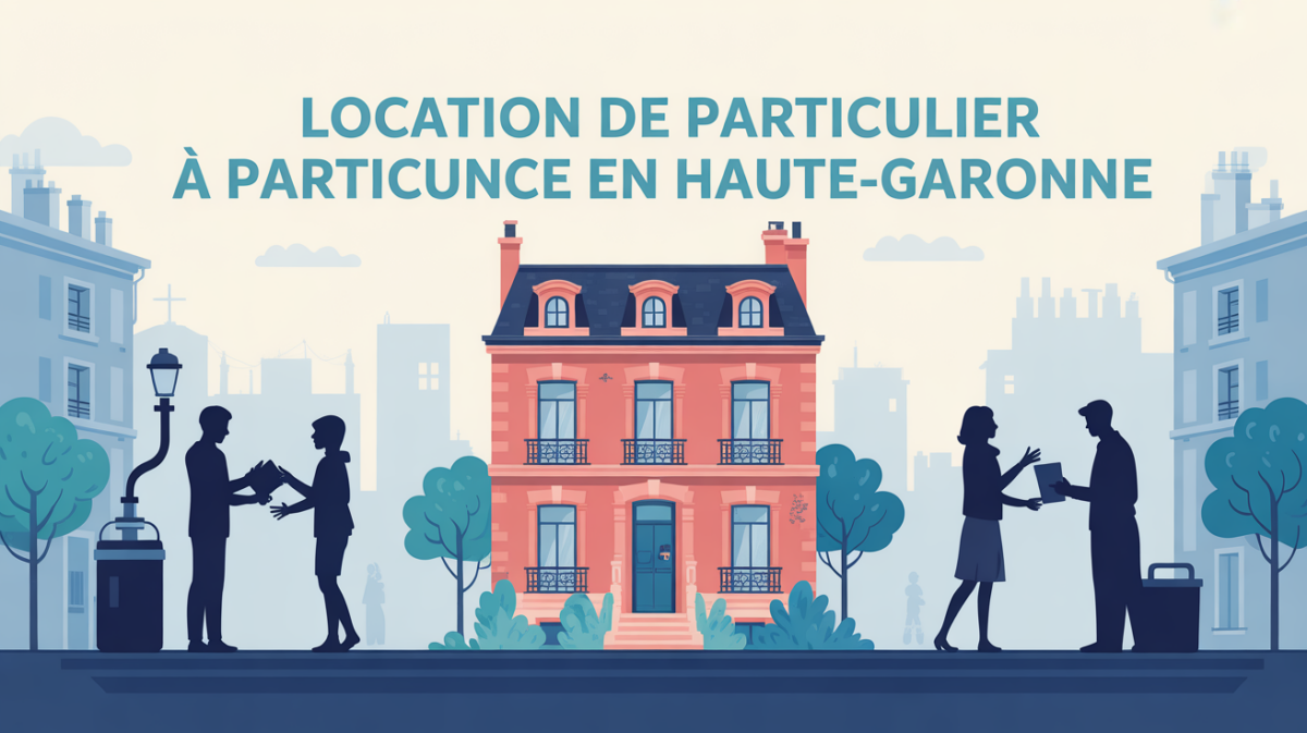 illustration cle location de particulier a particulier en Haute Garonne scene confiance