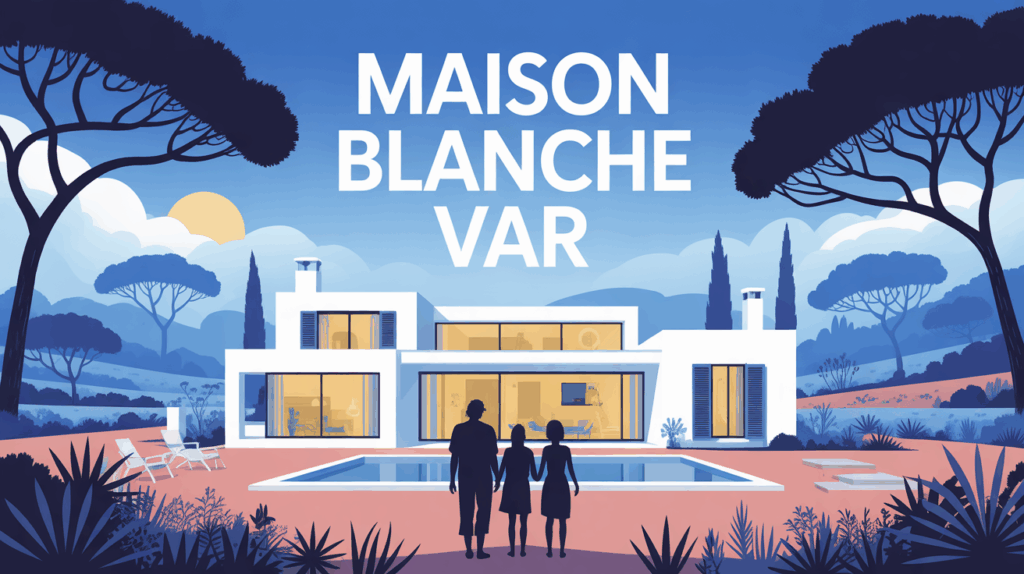 Villa blanche moderne dans le Var paysage mediterraneen