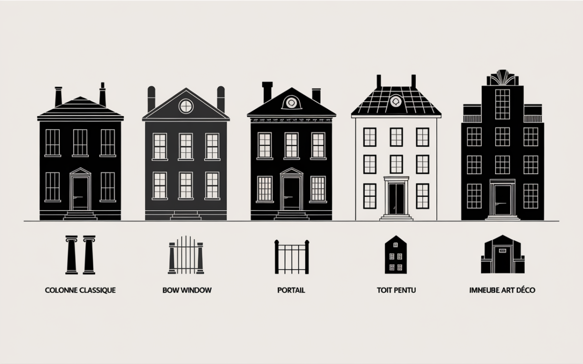 illustration styles maisons londres explication rangée