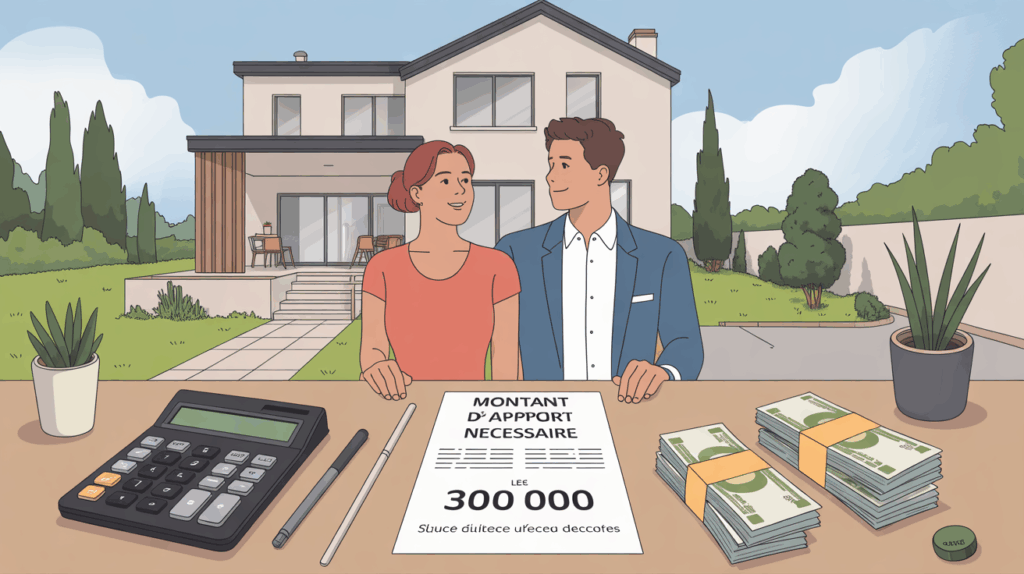 montant d'apport nécessaire 300 000 euros illustration couple maison