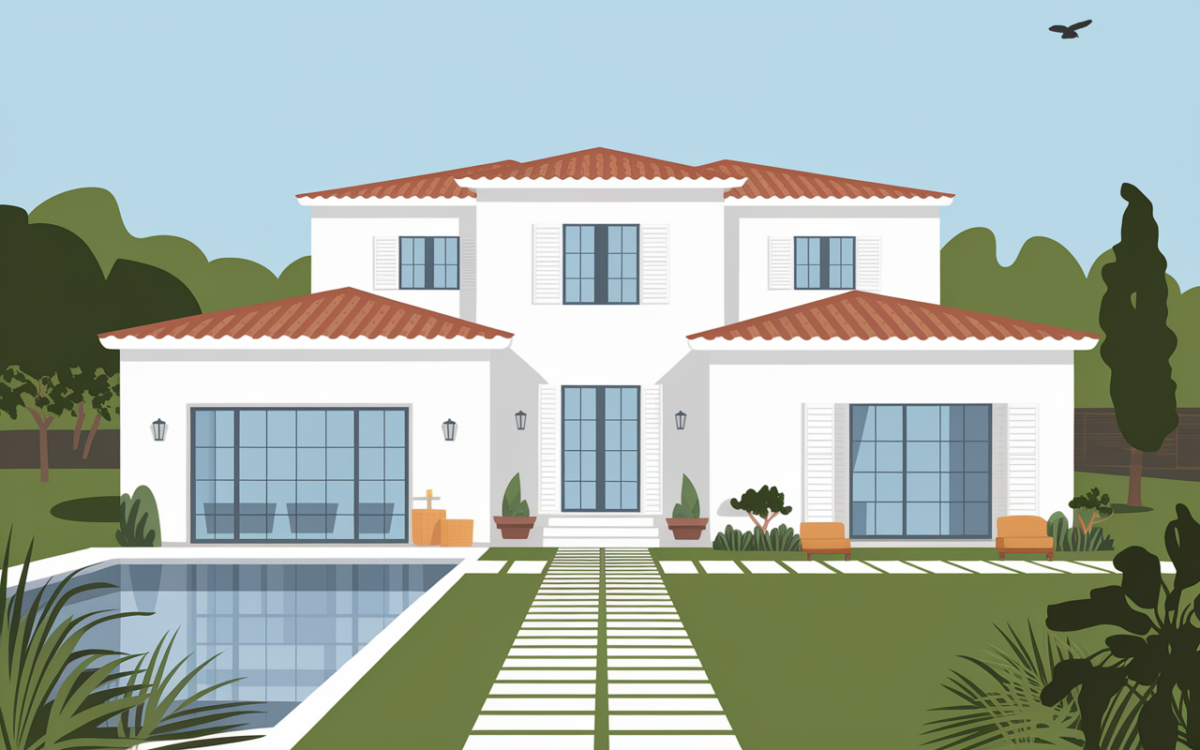 Plan maison blanche constructeur Var famille