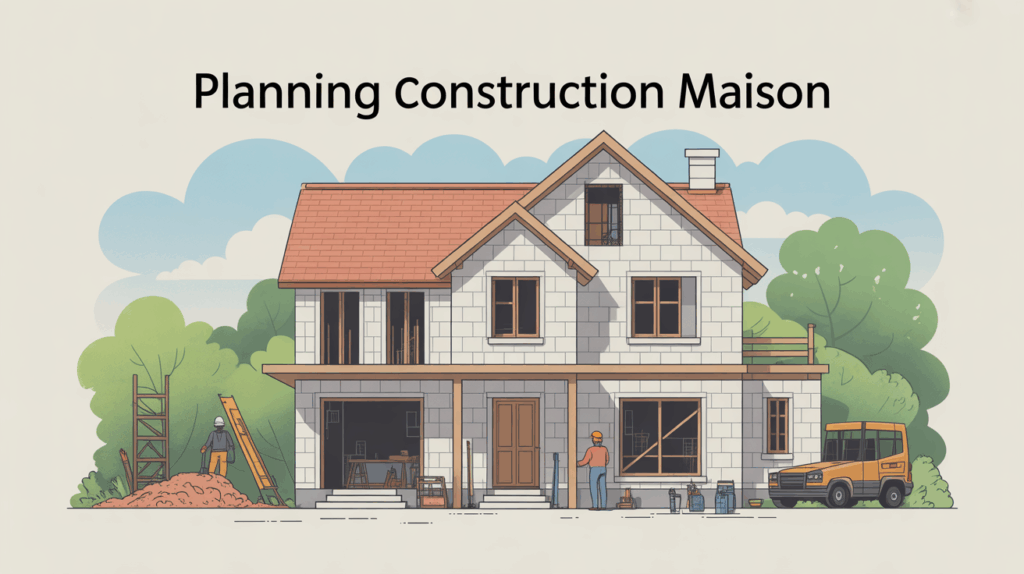 planning construction maison etapes cles terrain plans chantier
