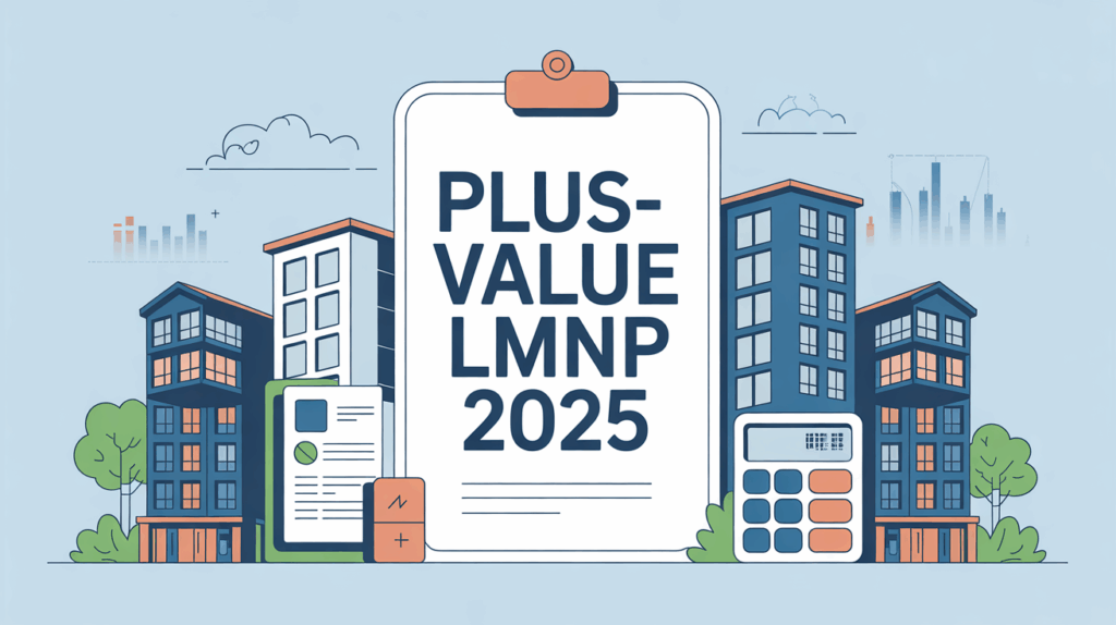 Illustration plus value LMNP 2025 et documents fiscaux