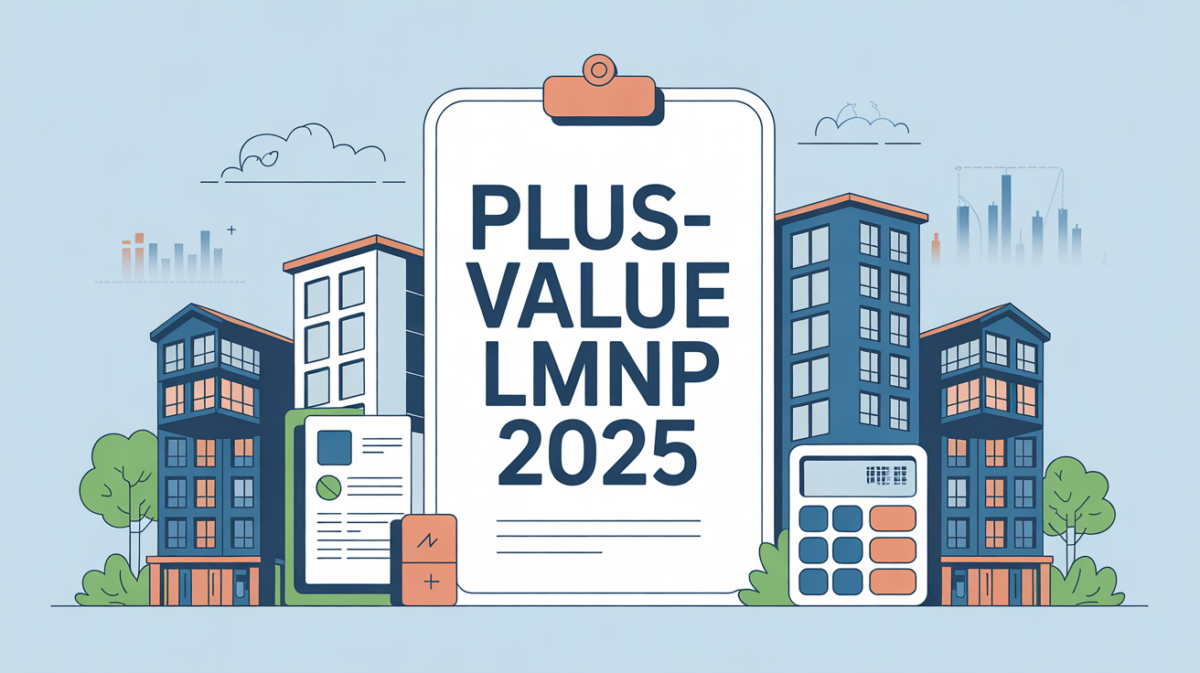 Illustration plus value LMNP 2025 et documents fiscaux