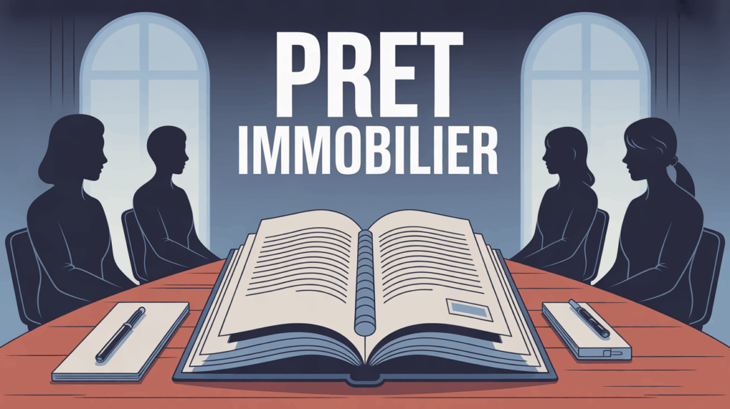 illustration contrat pret immobilier anxiete