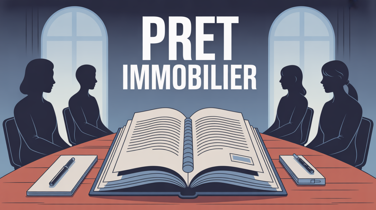 illustration contrat pret immobilier anxiete