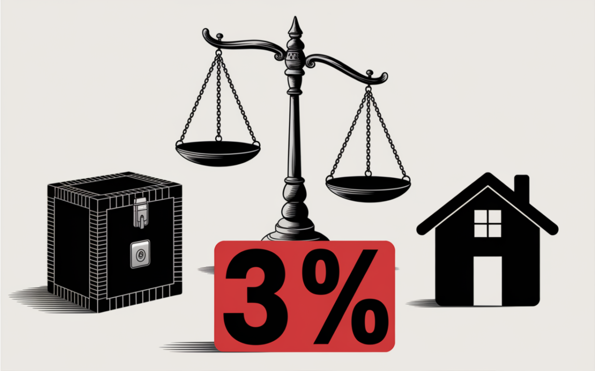 Pret immobilier penalite justice maison coffre fort