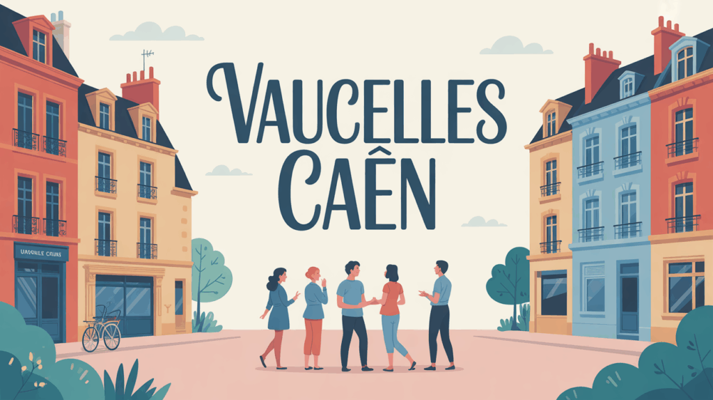 Quartier Vaucelles Caen illustration ambiance conviviale