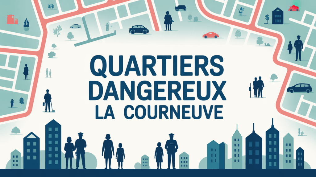 Carte urbaine La Courneuve, quartiers dangereux et sûrs