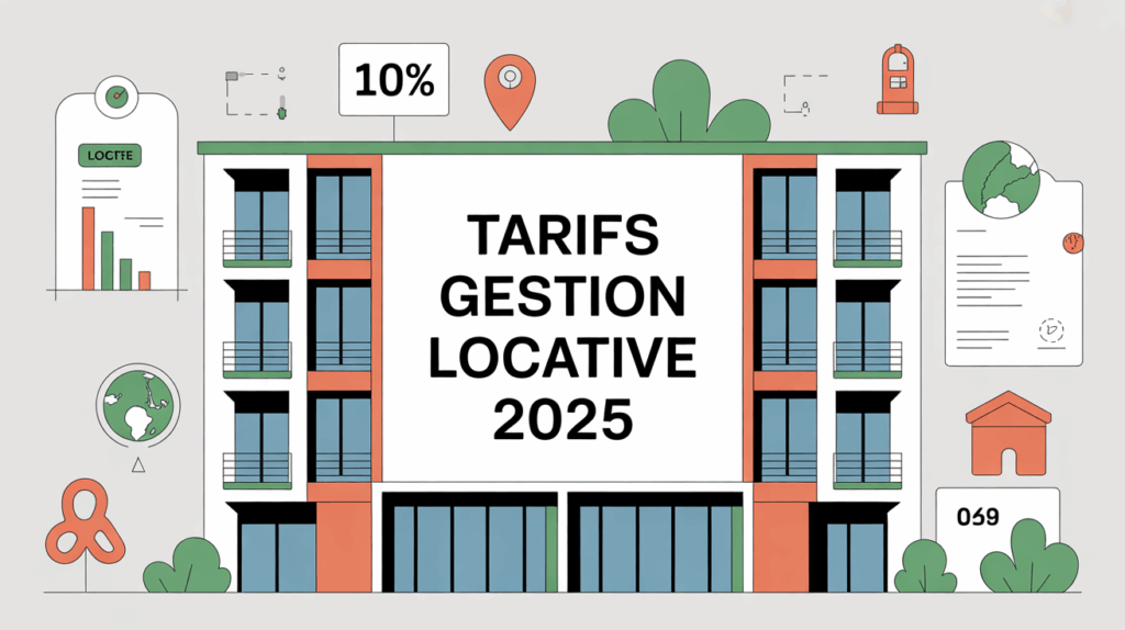illustration immeuble moderne tarifs gestion locative 2025