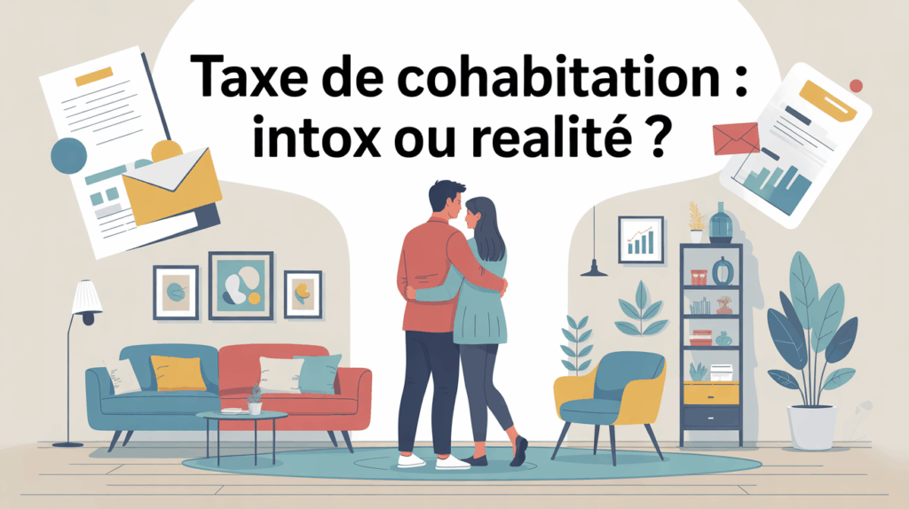 couple et symboles fiscaux illustration taxe de cohabitation
