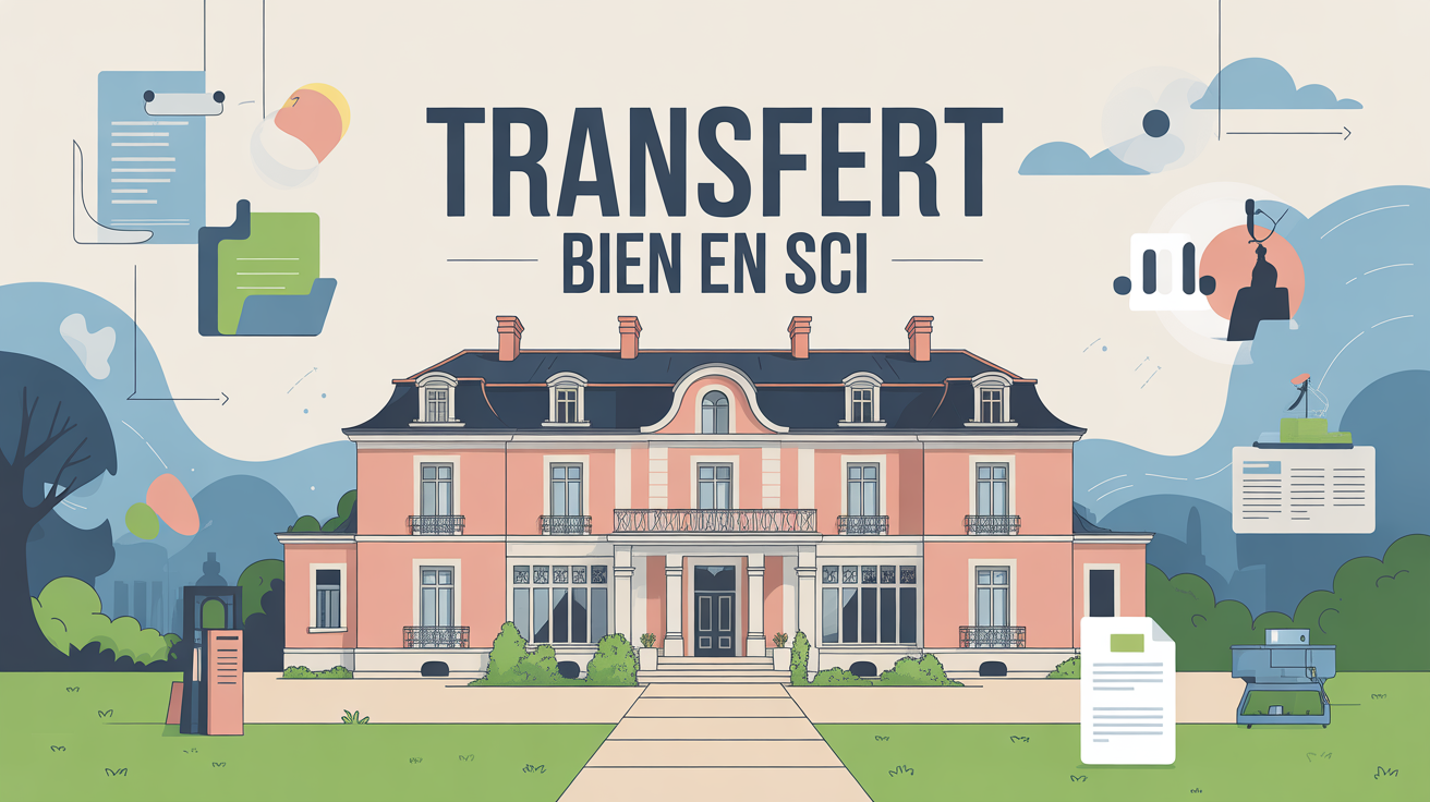 transfert bien propre en sci illustration stylisee maison