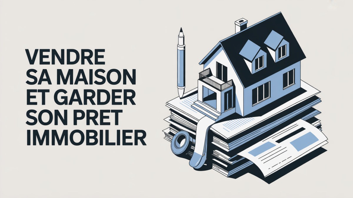 maison stylisee sur documents financiers titre