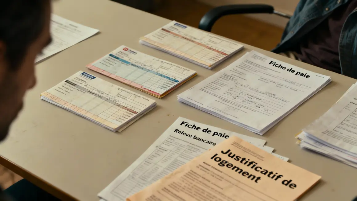 ensemble documents declaration impot fiches paie quittance