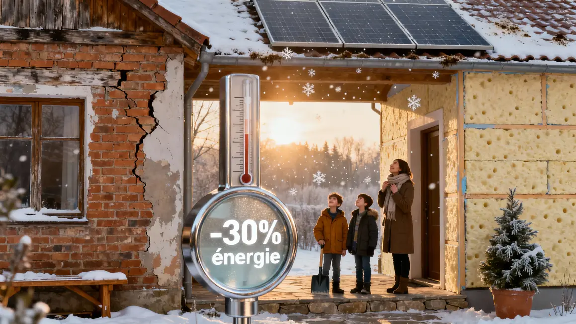 comparatif façade avant après polystyrène économie énergie
