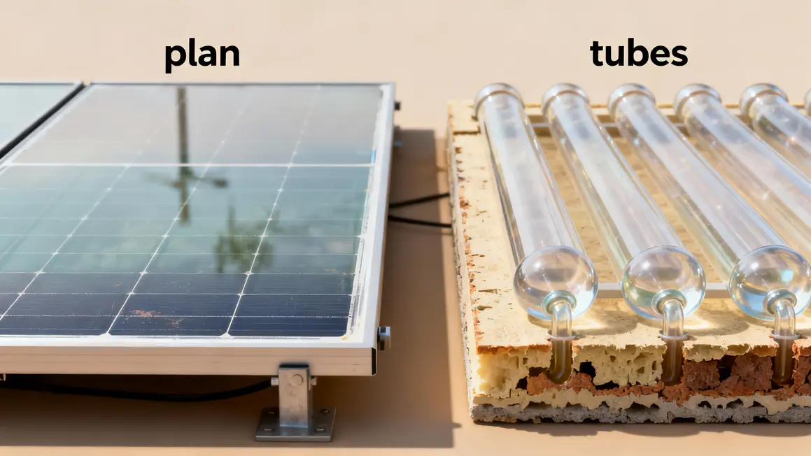 comparaison panneaux solaires thermiques plan et tubes sous vide
