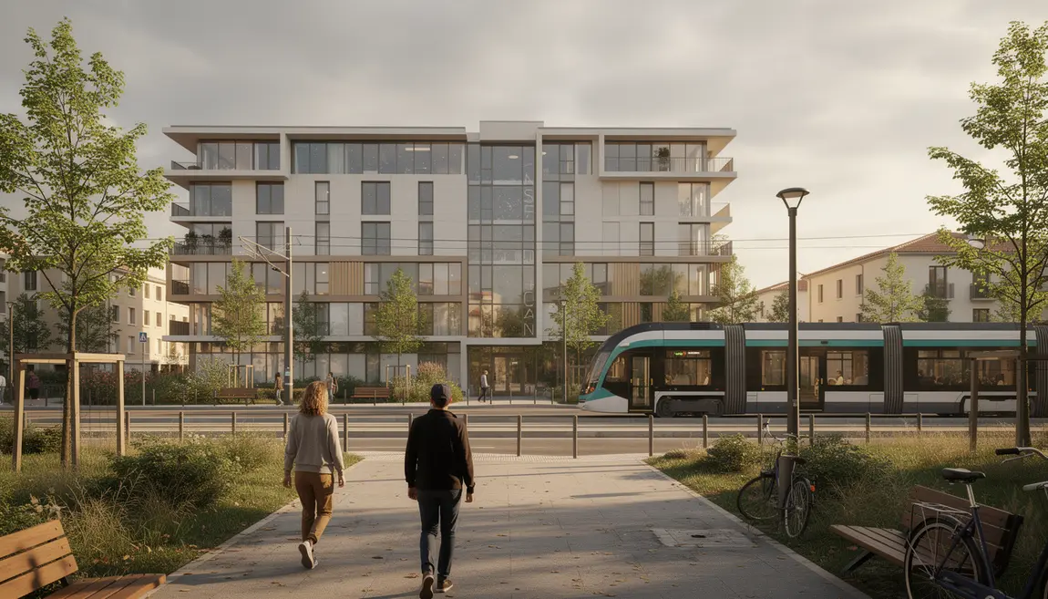Immeuble neuf Nantes Pinel Plus tramway personnes