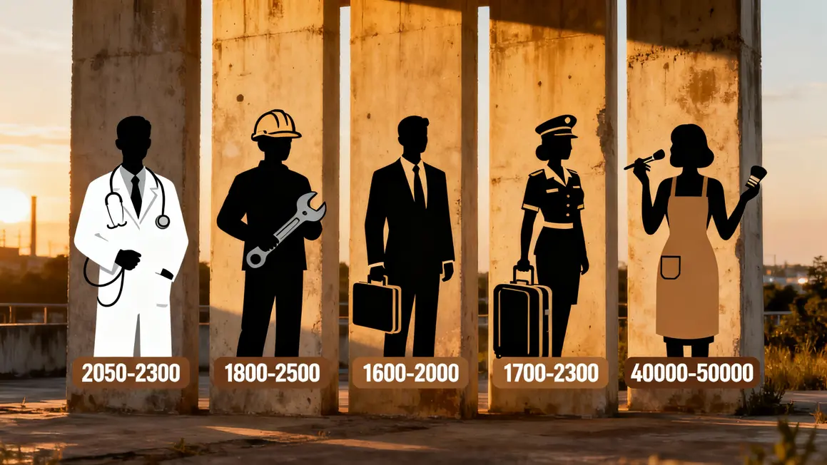 Tableau des secteurs recrutement Vichy salaires postes
