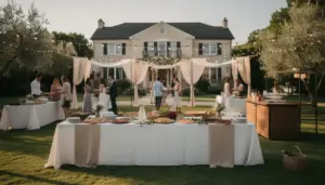 vin d'honneur maison buffet jardin ambiance conviviale