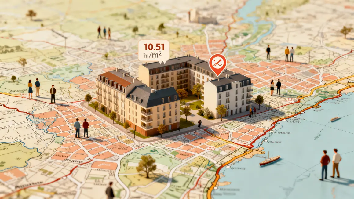 Carte Angers zone B1 immobilier locatif