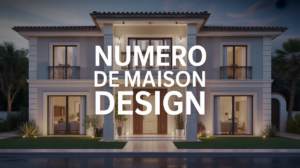 Façade avec numero de maison design moderne